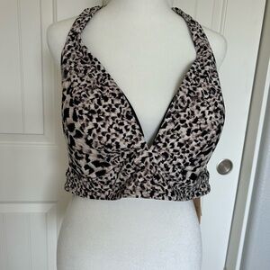 CALIA by Carrie Underwood Leopard Print Swim Top